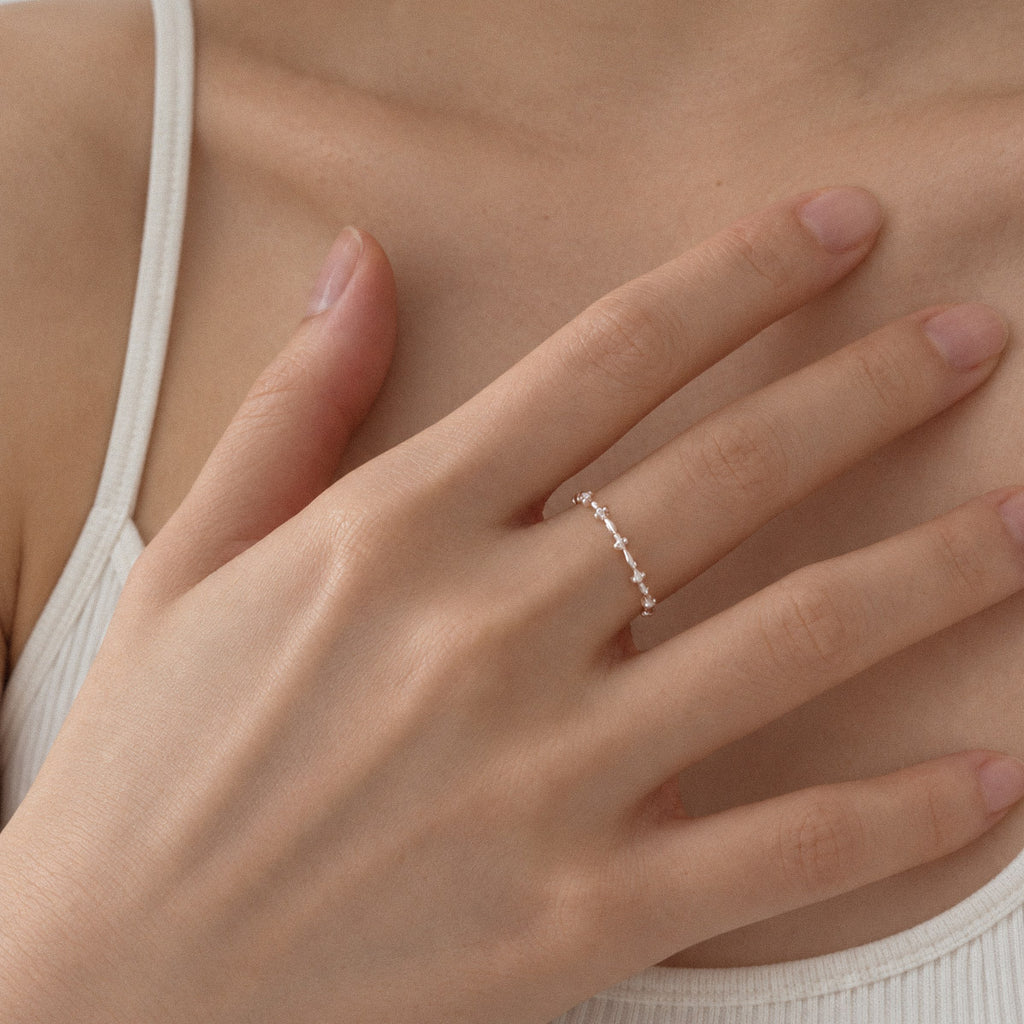 Delicate Cross Stacking Ring