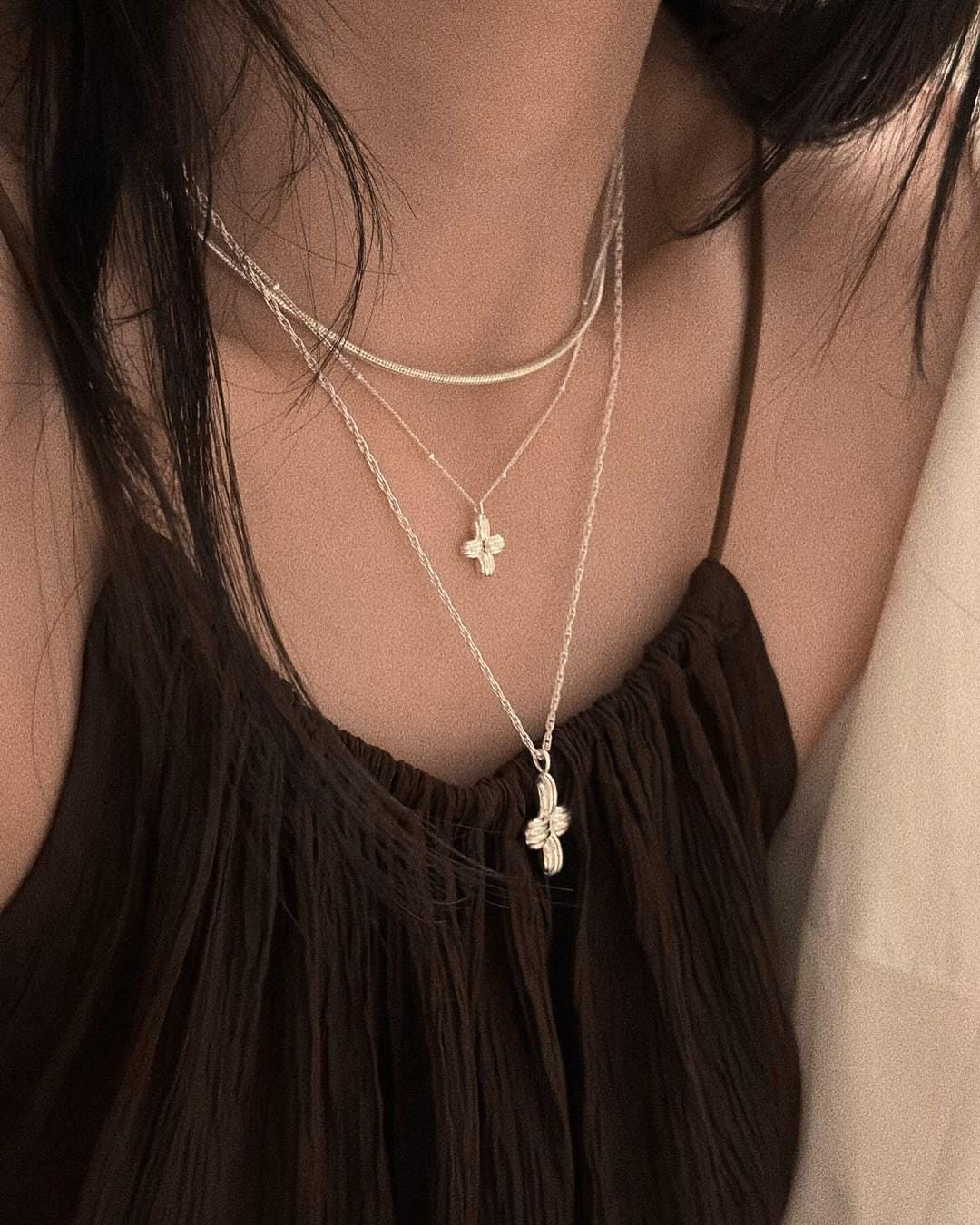 Silver Cross Pendant Necklace