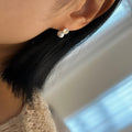 Moonstone Pearl Stud Earrings