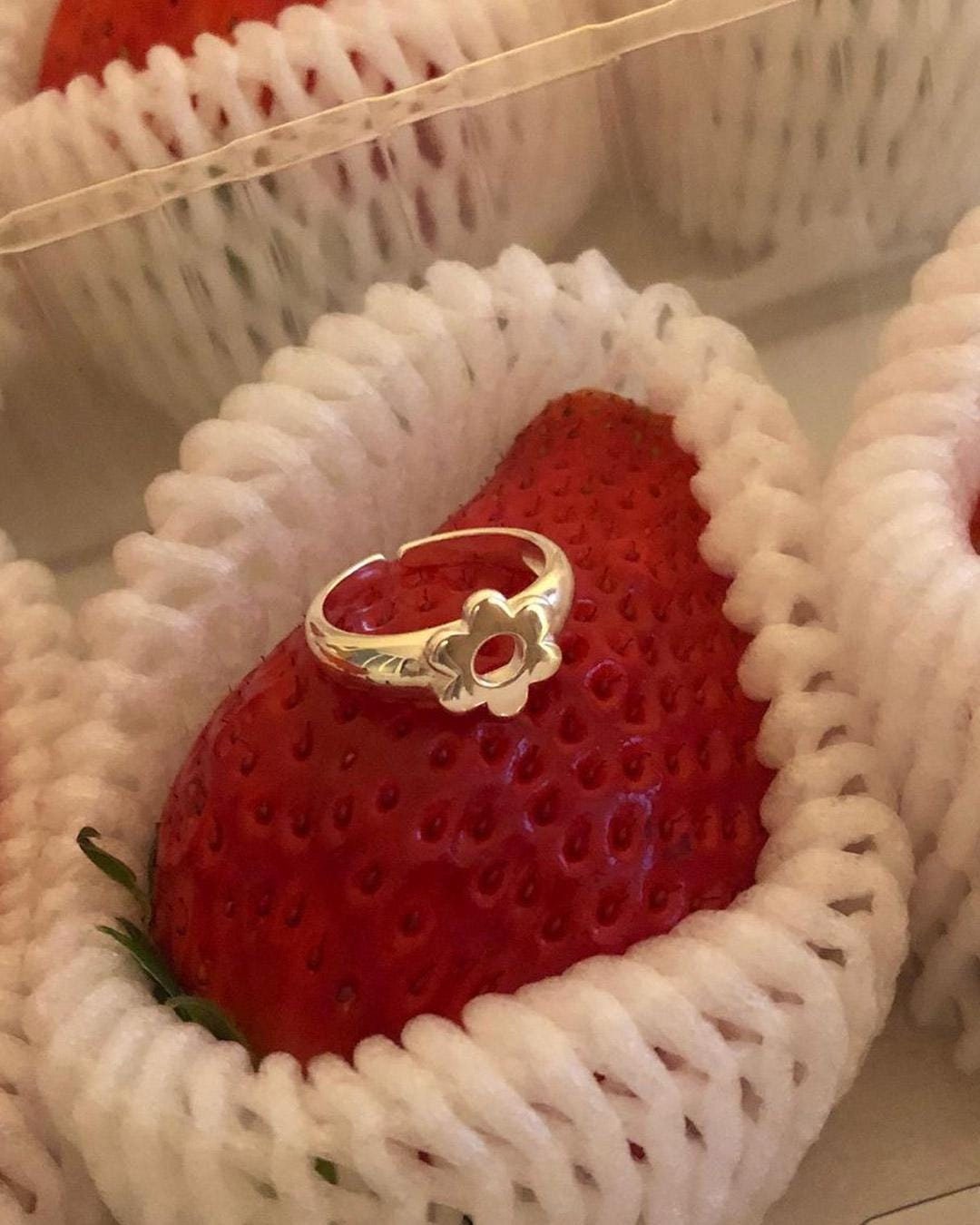 Happy Flower Silver Ring