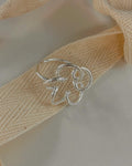 Twisted Silver Flower Ring