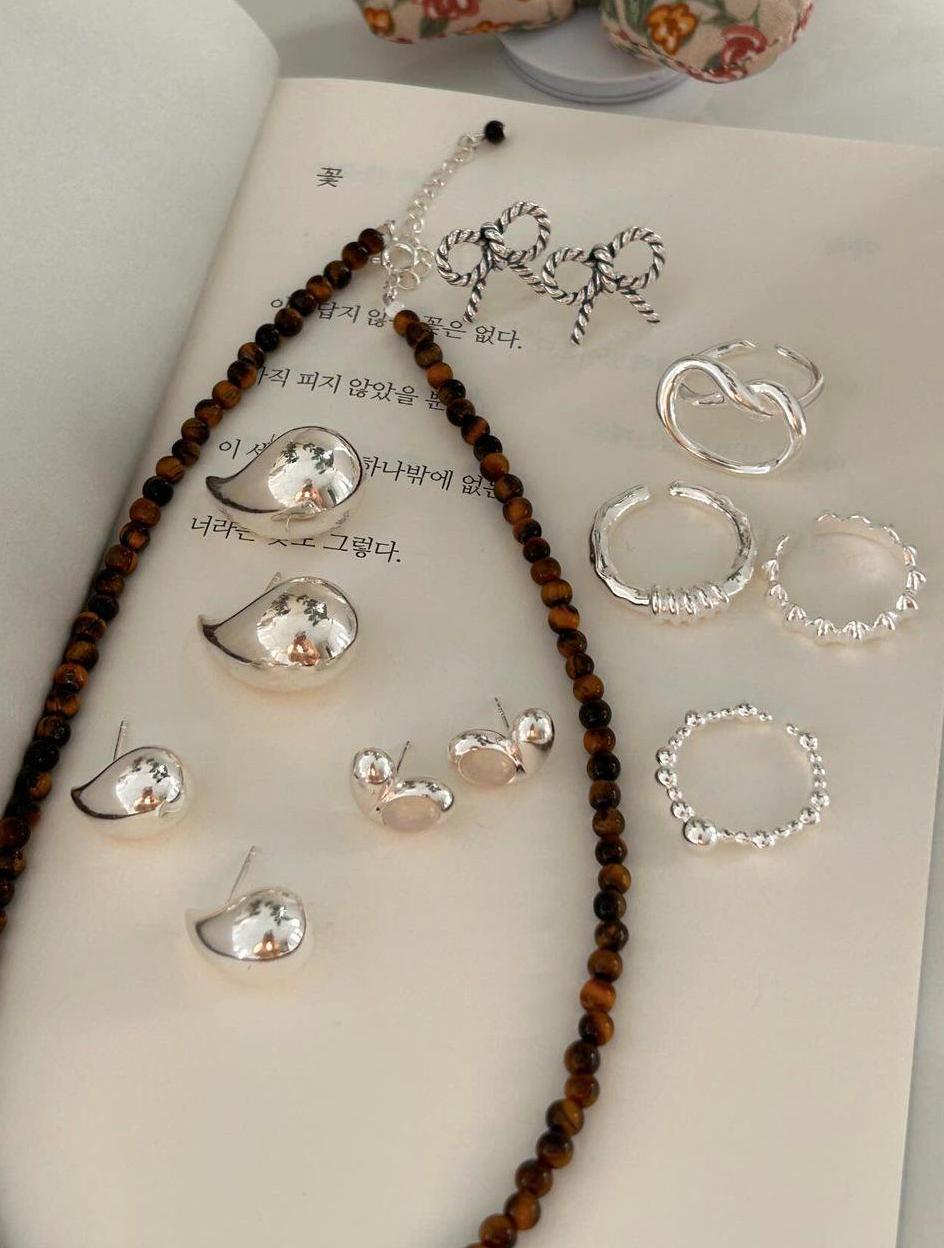 Brown Tiger Eye Gemstone Beaded Necklace