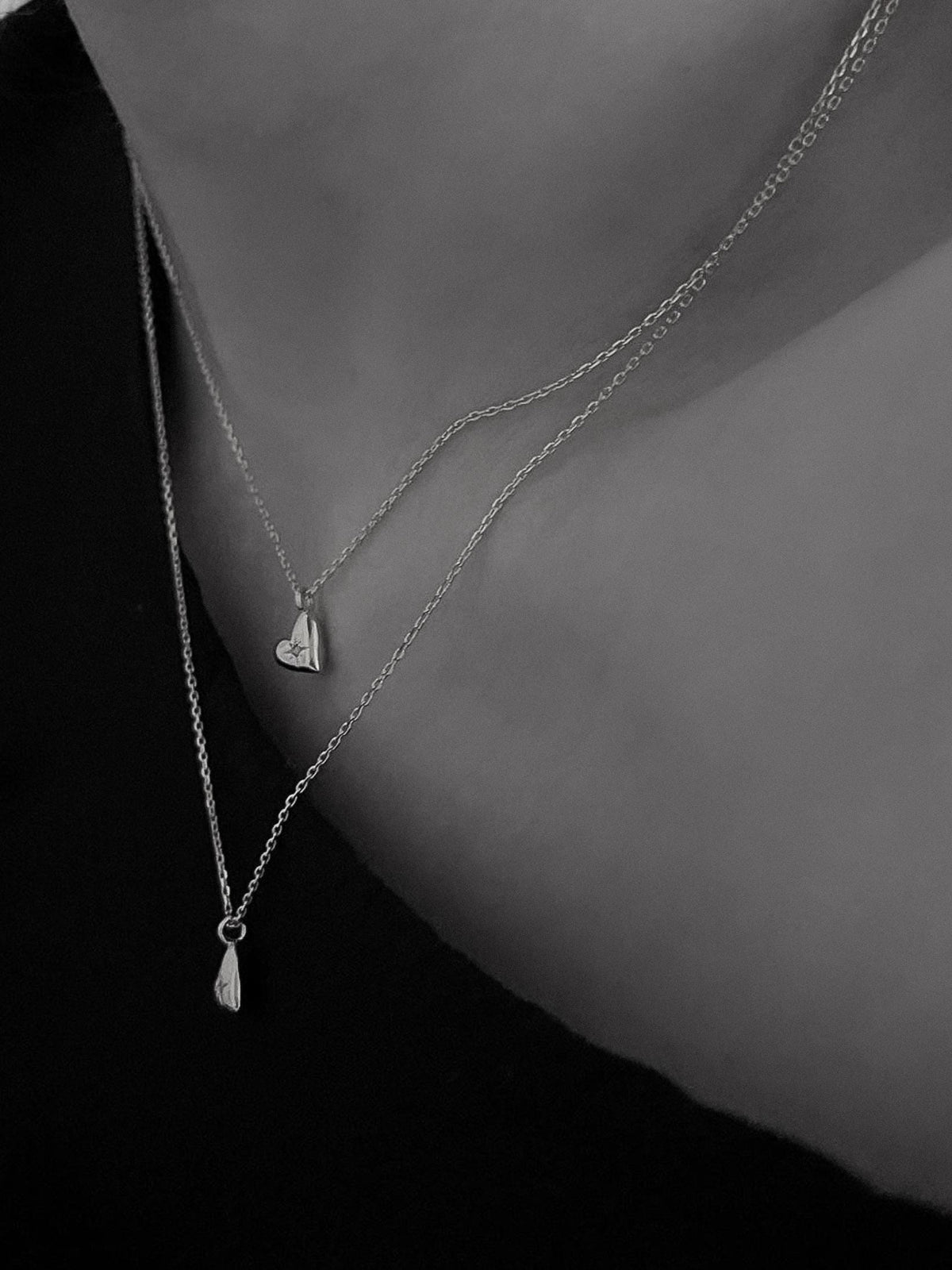 Heart Pendant Necklace with Gemstone