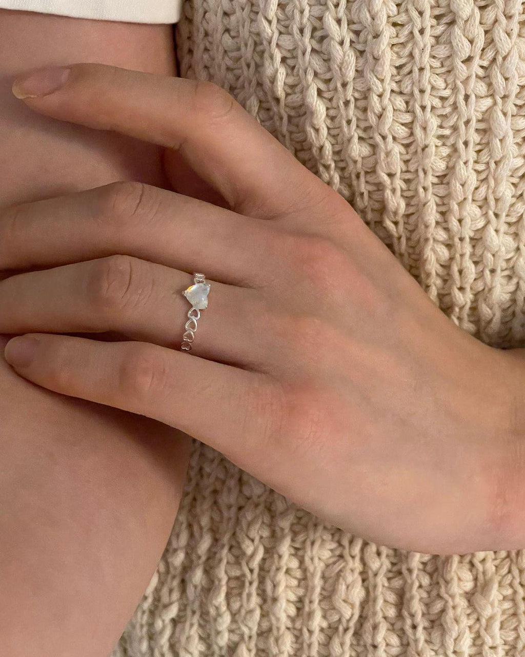 Aurora Heart Gemstone Ring