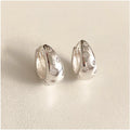 Chunky Droplet Star Huggie Earrings