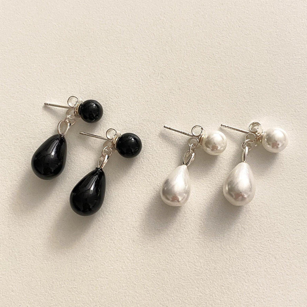 Pearl Drop Stud Earrings