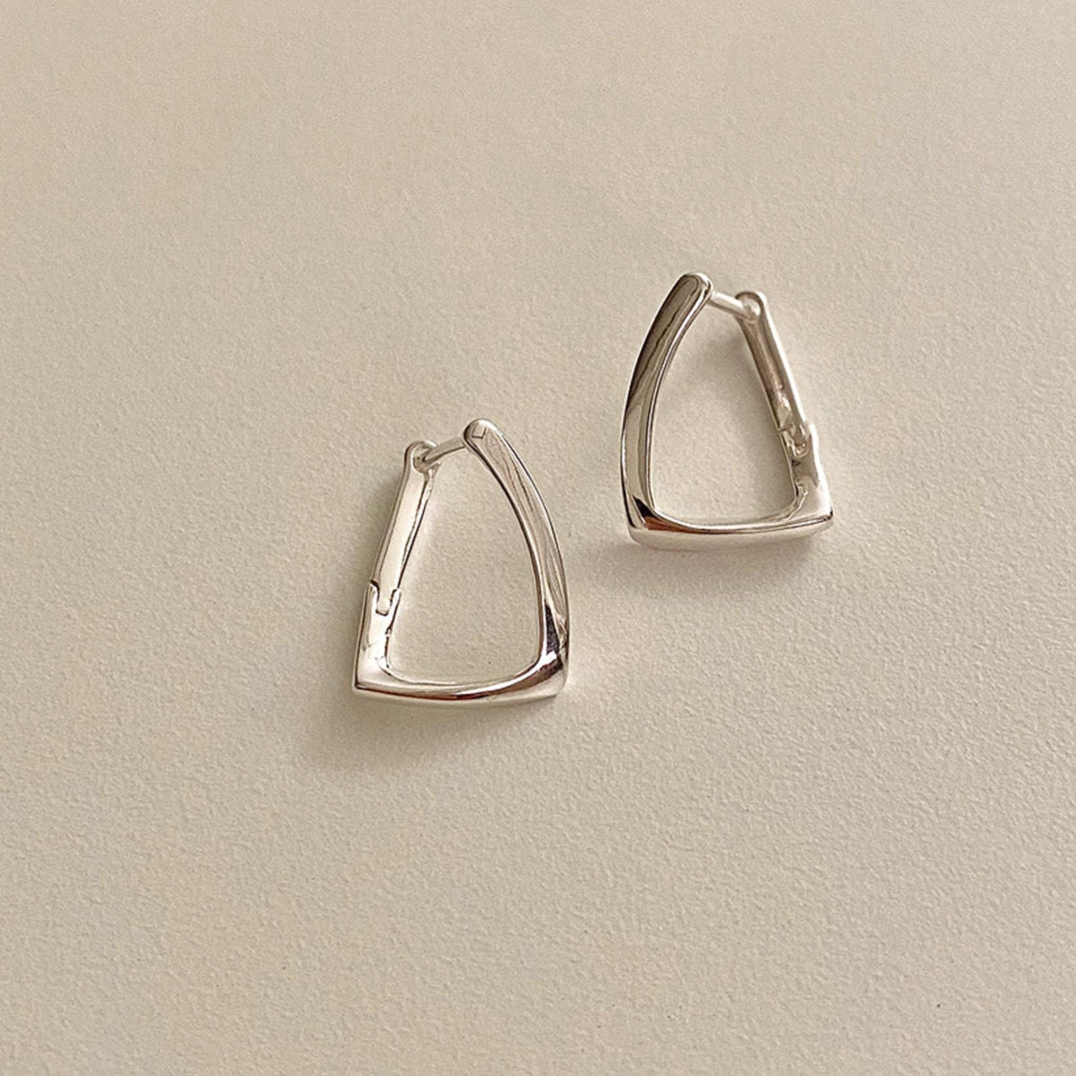 Twisted Square Huggie Earrings
