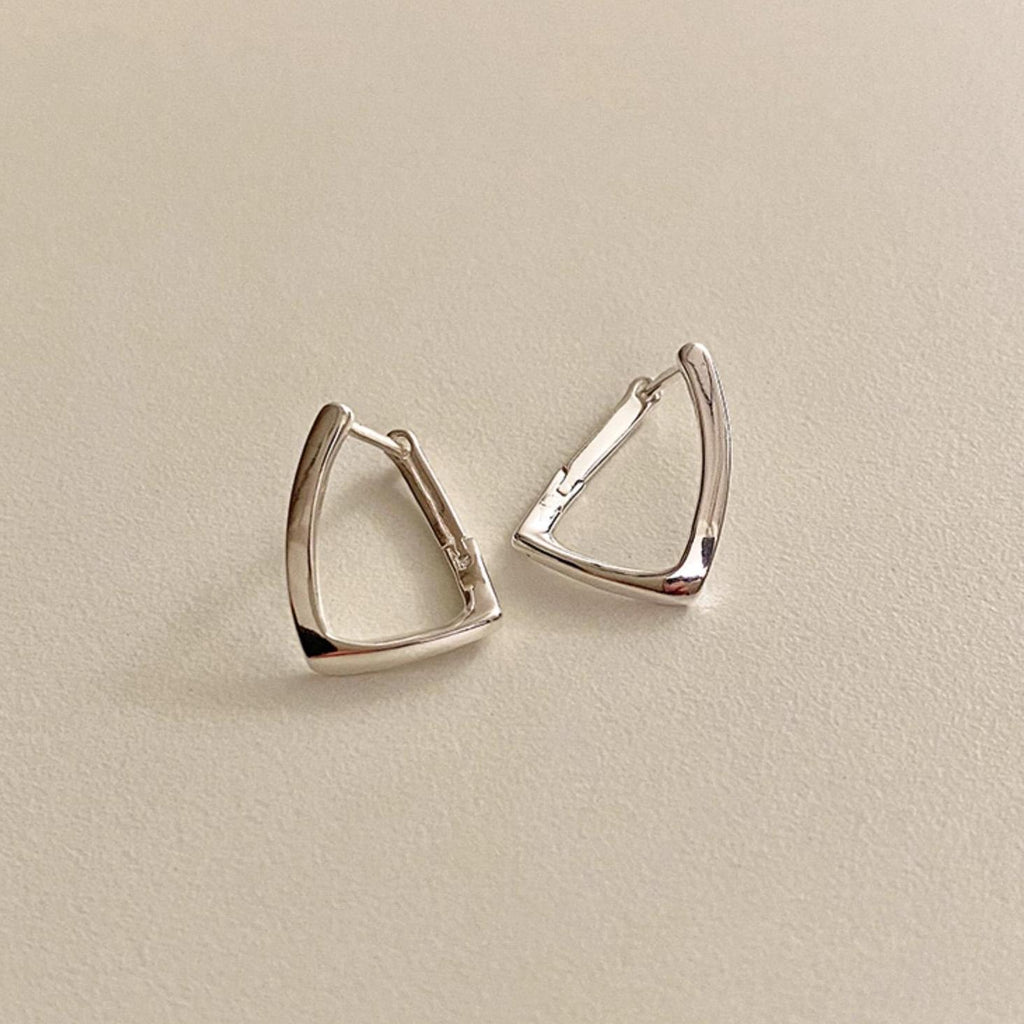 Twisted Square Huggie Earrings