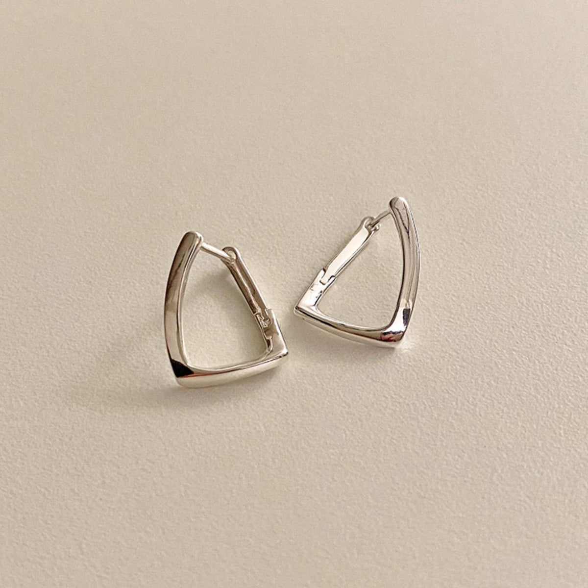Twisted Square Huggie Earrings
