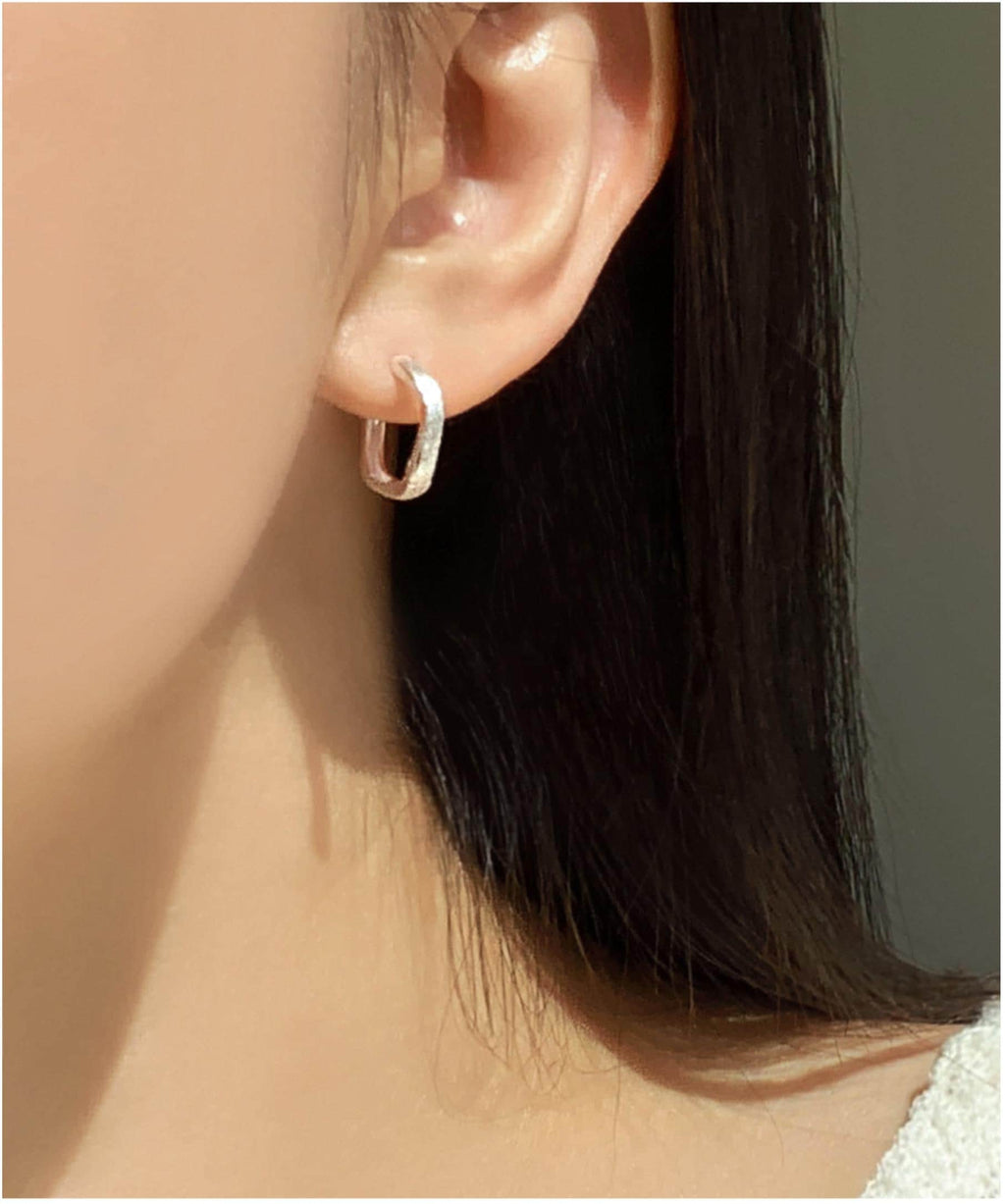 Matte Wave Huggie Earrings