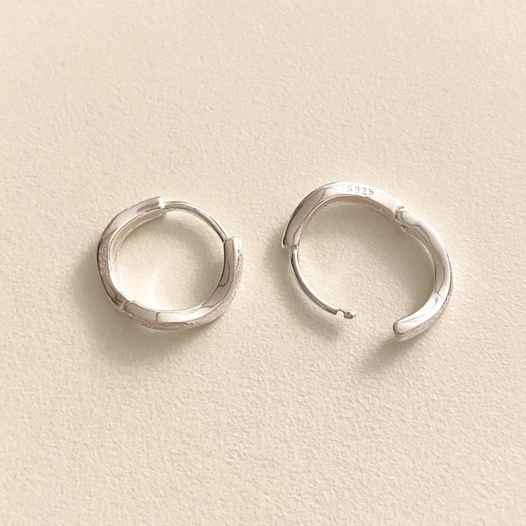 Matte Wave Huggie Earrings