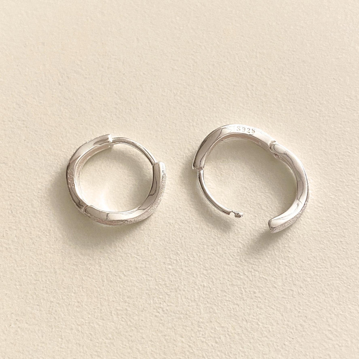 Matte Wave Huggie Earrings