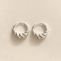 Bold Twisted Huggie Earrings