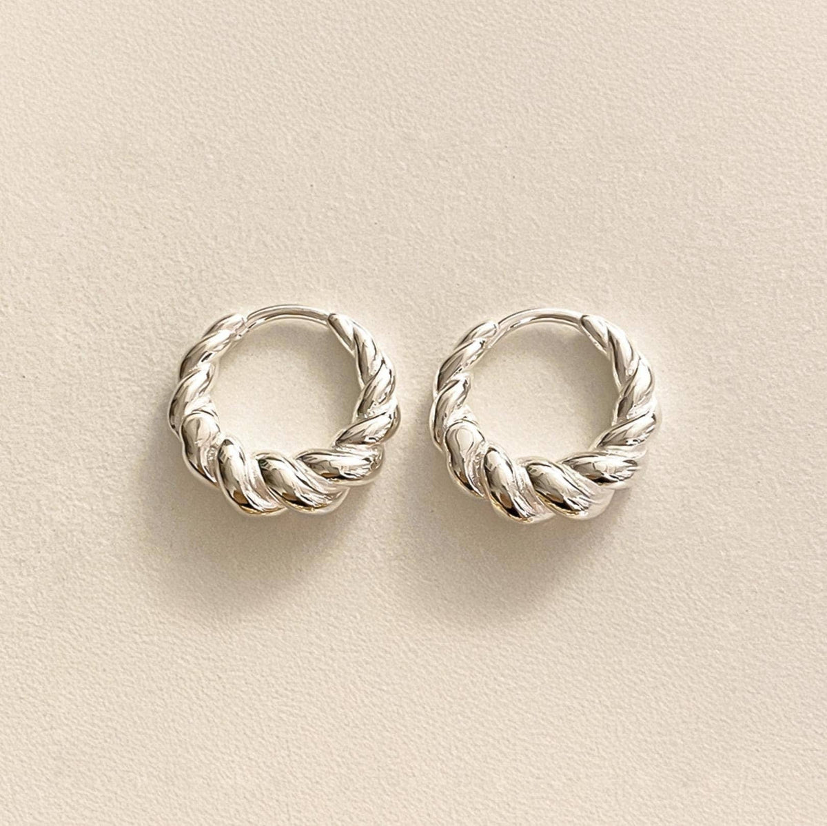 Bold Twisted Huggie Earrings