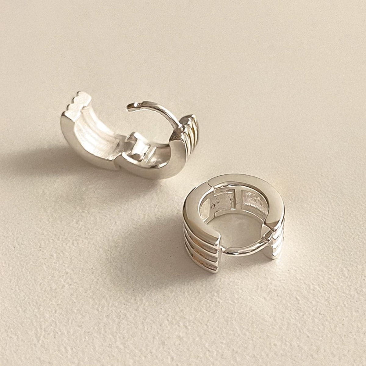 Small Layered Huggie Earrings