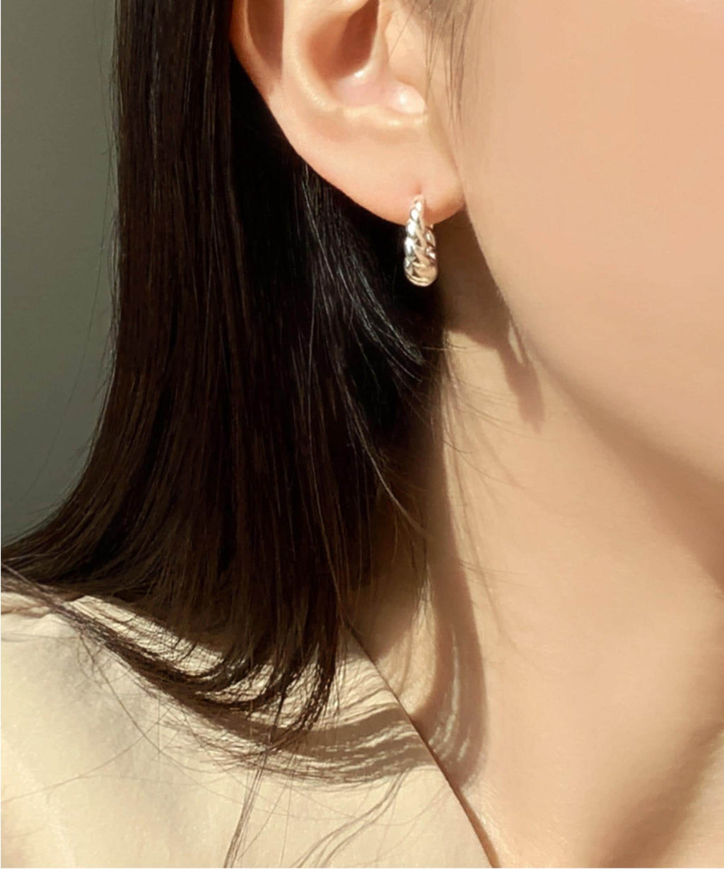 Bold Twisted Huggie Earrings