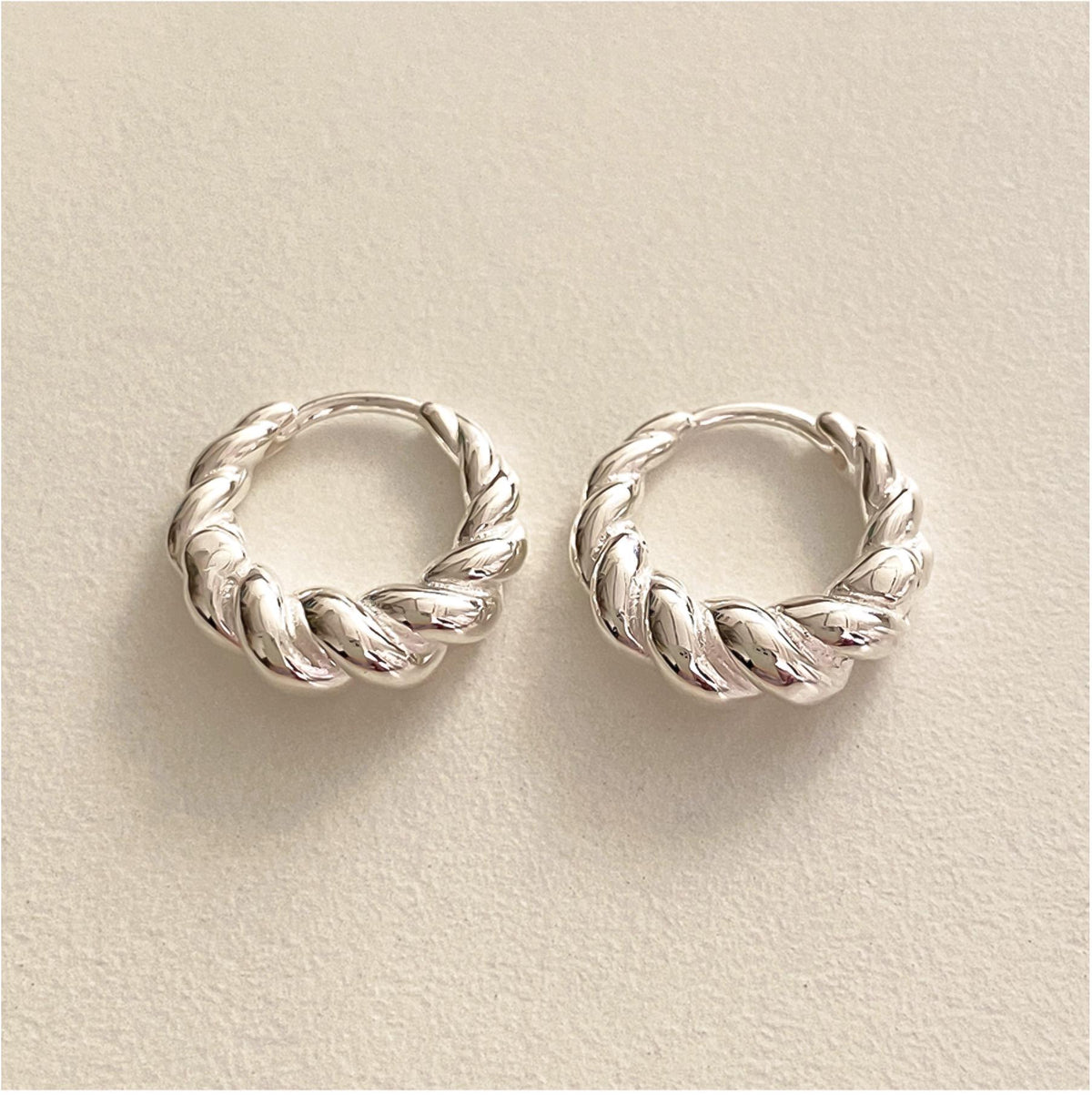 Bold Twisted Huggie Earrings