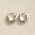 Bold Woven Texture Huggie Earrings