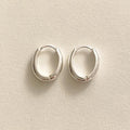 Chunky Oval Huggie Earrings