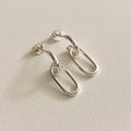 Sleek Link Drop Earrings