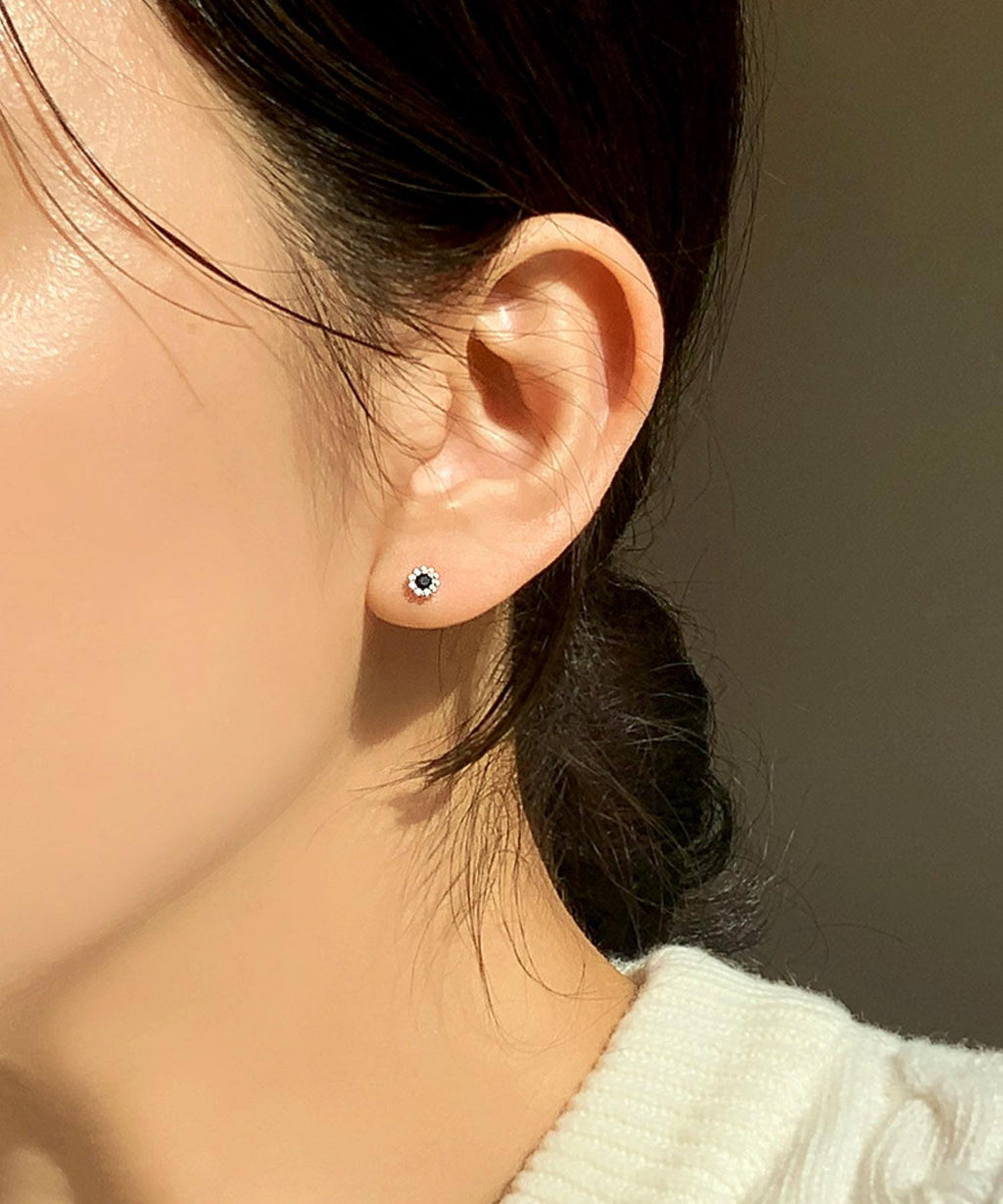 Mini Daisy CZ Stud Earrings