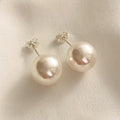 Classic Large Pearl Stud Earrings