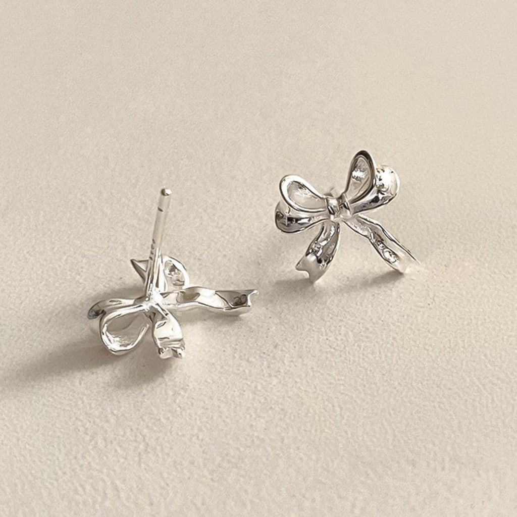 Ribbon Bow Stud Earrings
