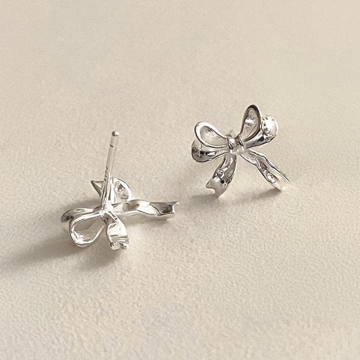 Ribbon Bow Stud Earrings