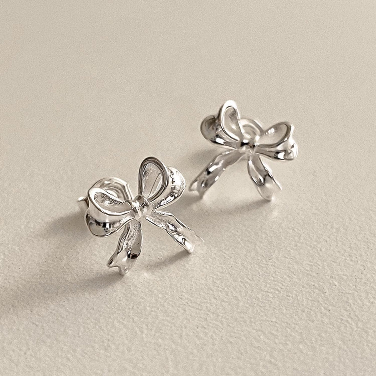 Ribbon Bow Stud Earrings