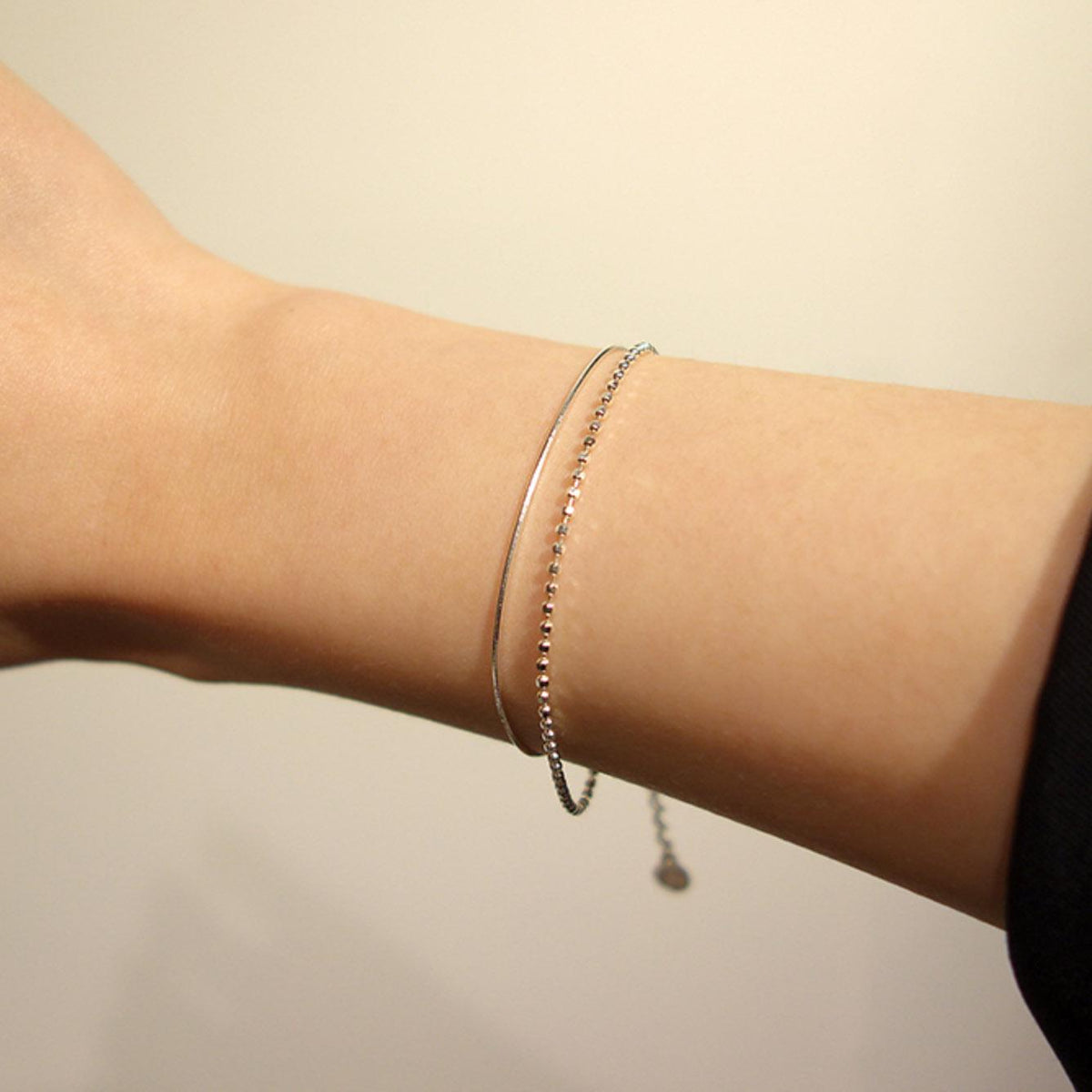 Snake & Box Bead Chain Bracelet