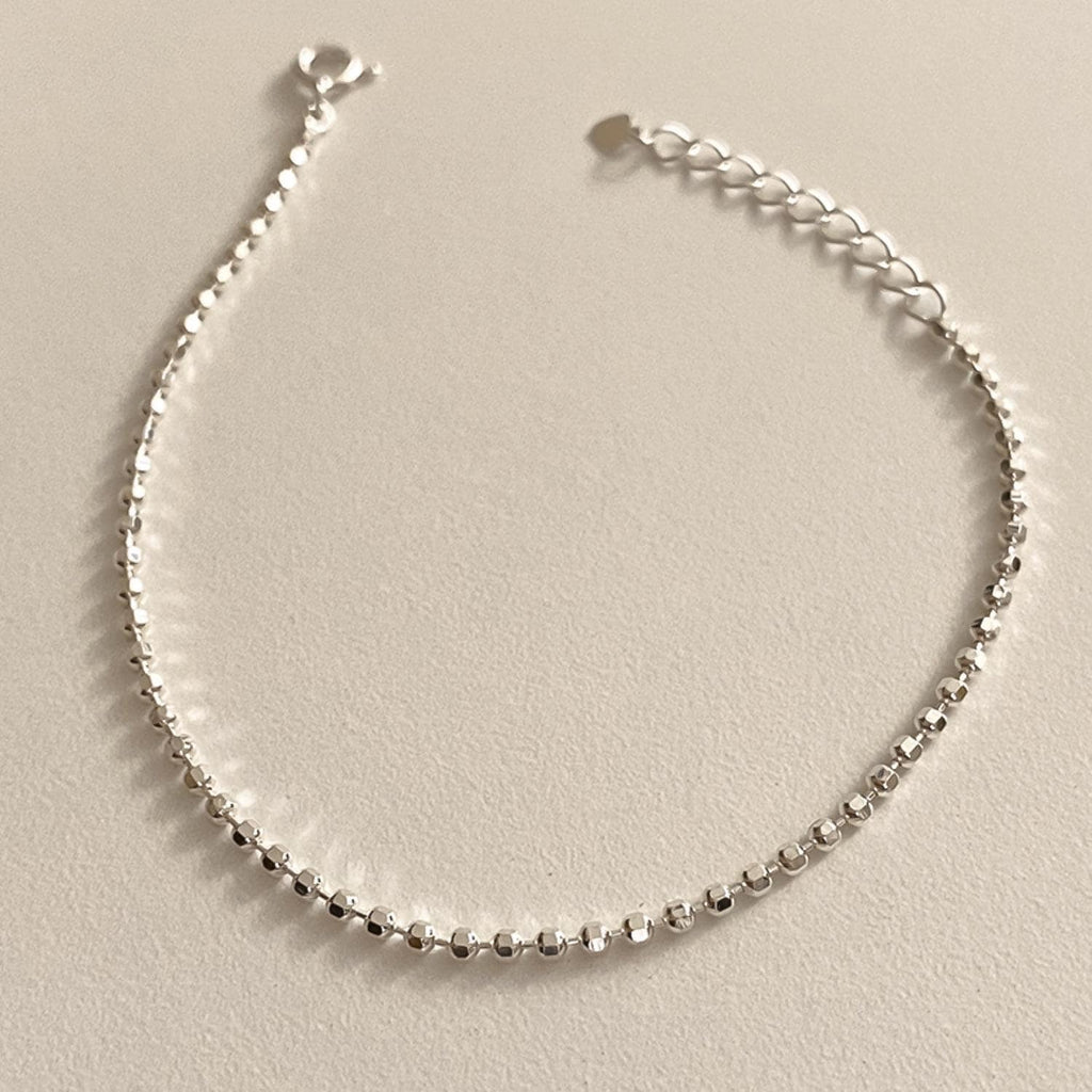 Faceted Box Bead Chain Bracelet