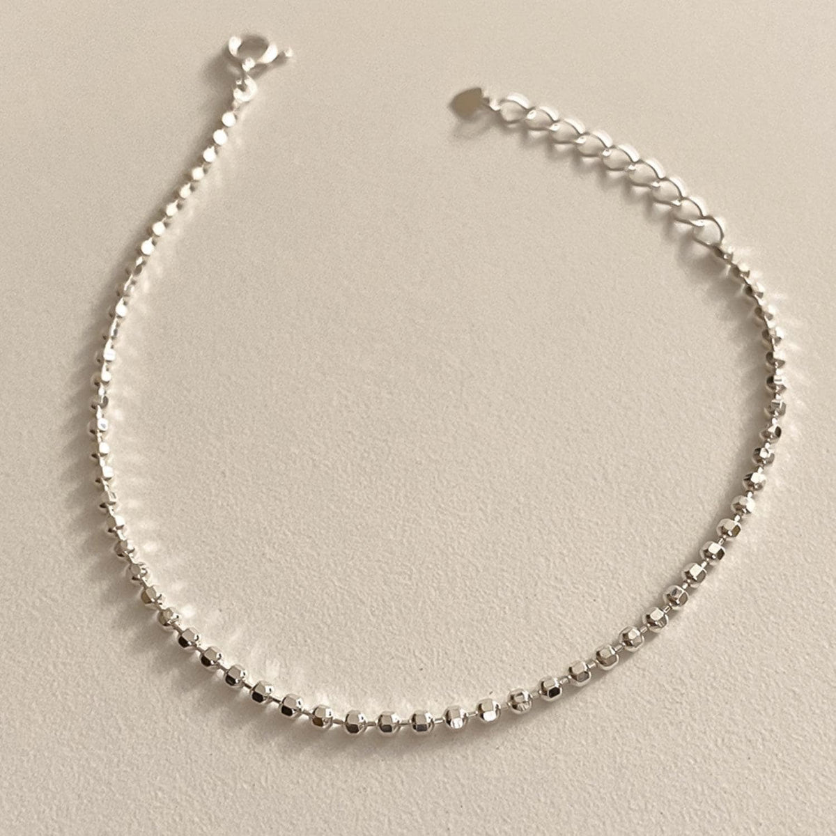 Faceted Box Bead Chain Bracelet
