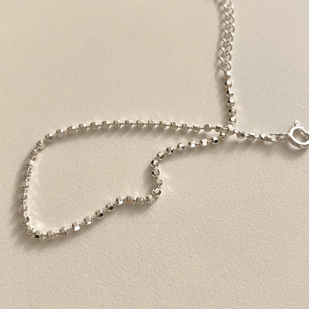 Faceted Box Bead Chain Bracelet