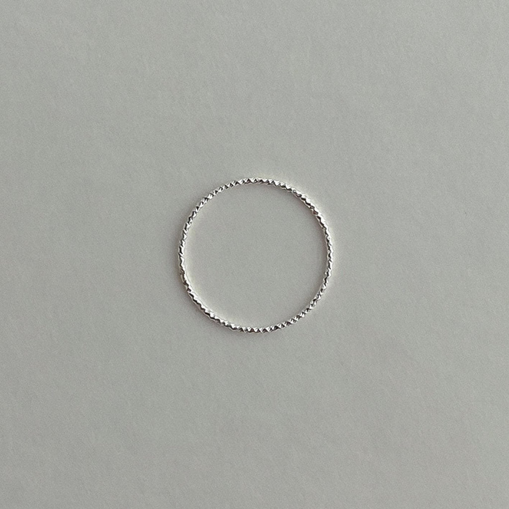 Diamond Cut Textured Stacking Ring