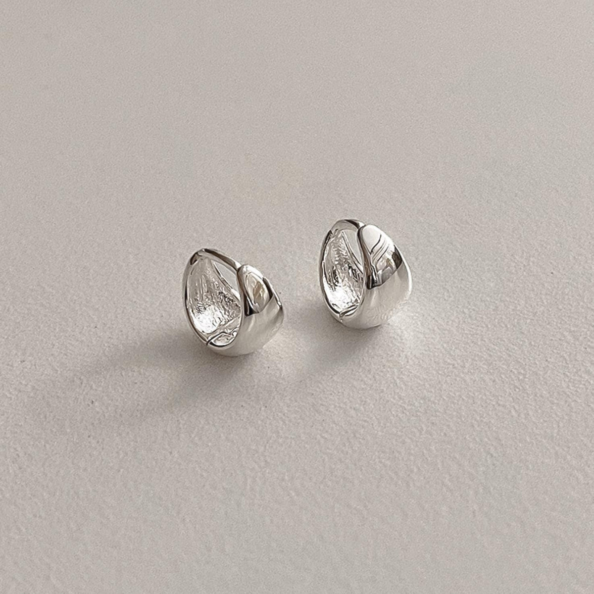 Tiny Droplet Hoop Earrings