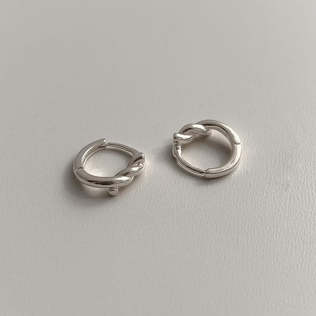 Mini Twisted Huggie Earrings
