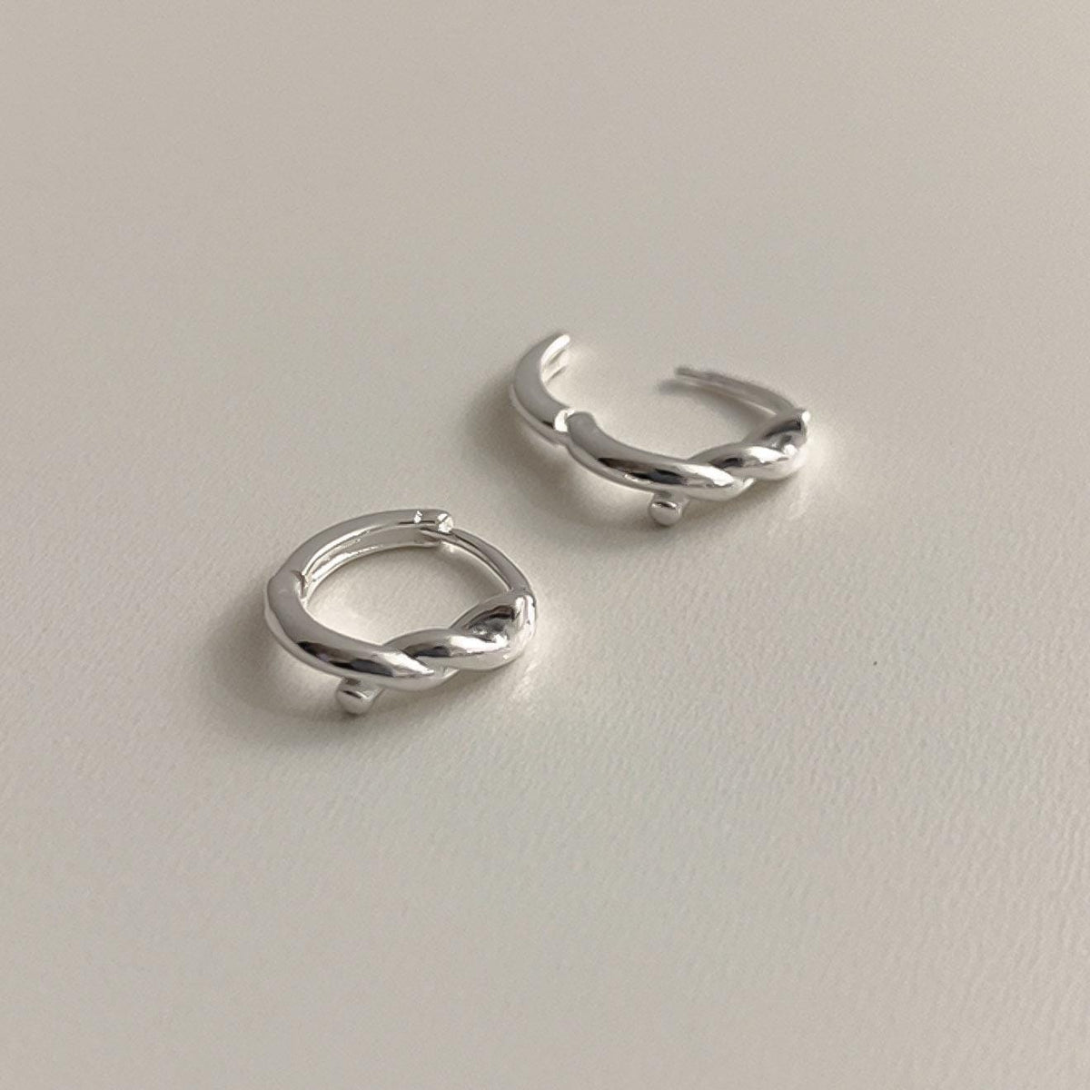 Mini Twisted Huggie Earrings