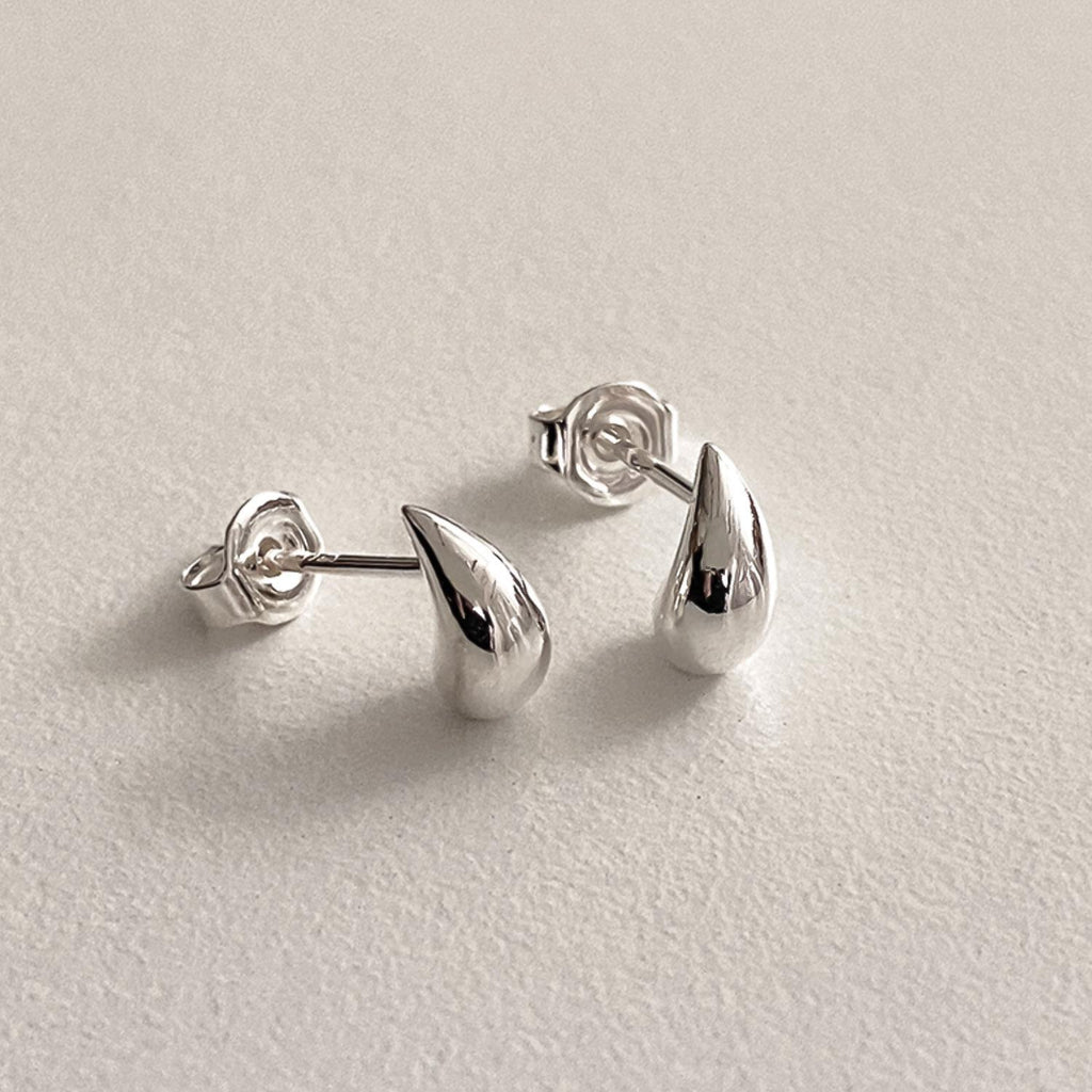 Organic Droplet Stud Earrings