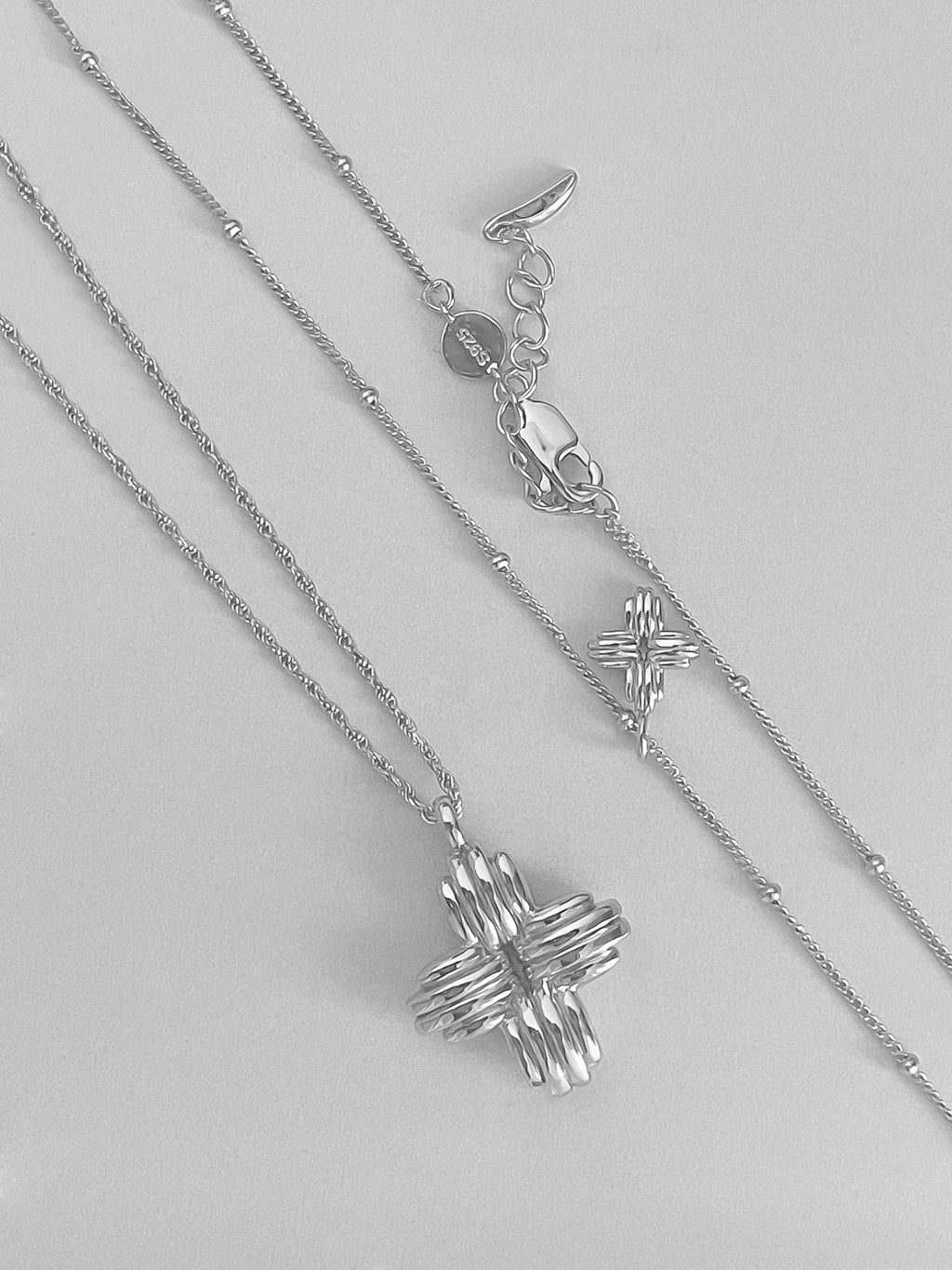 Silver Cross Pendant Necklace