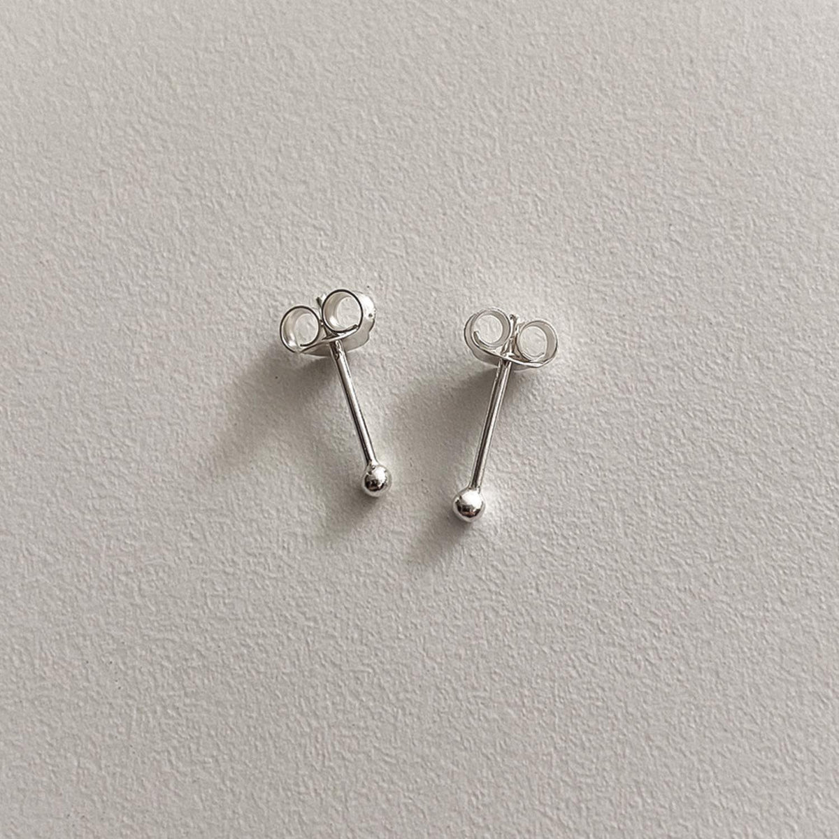 Tiny 2mm Ball Stud Earrings