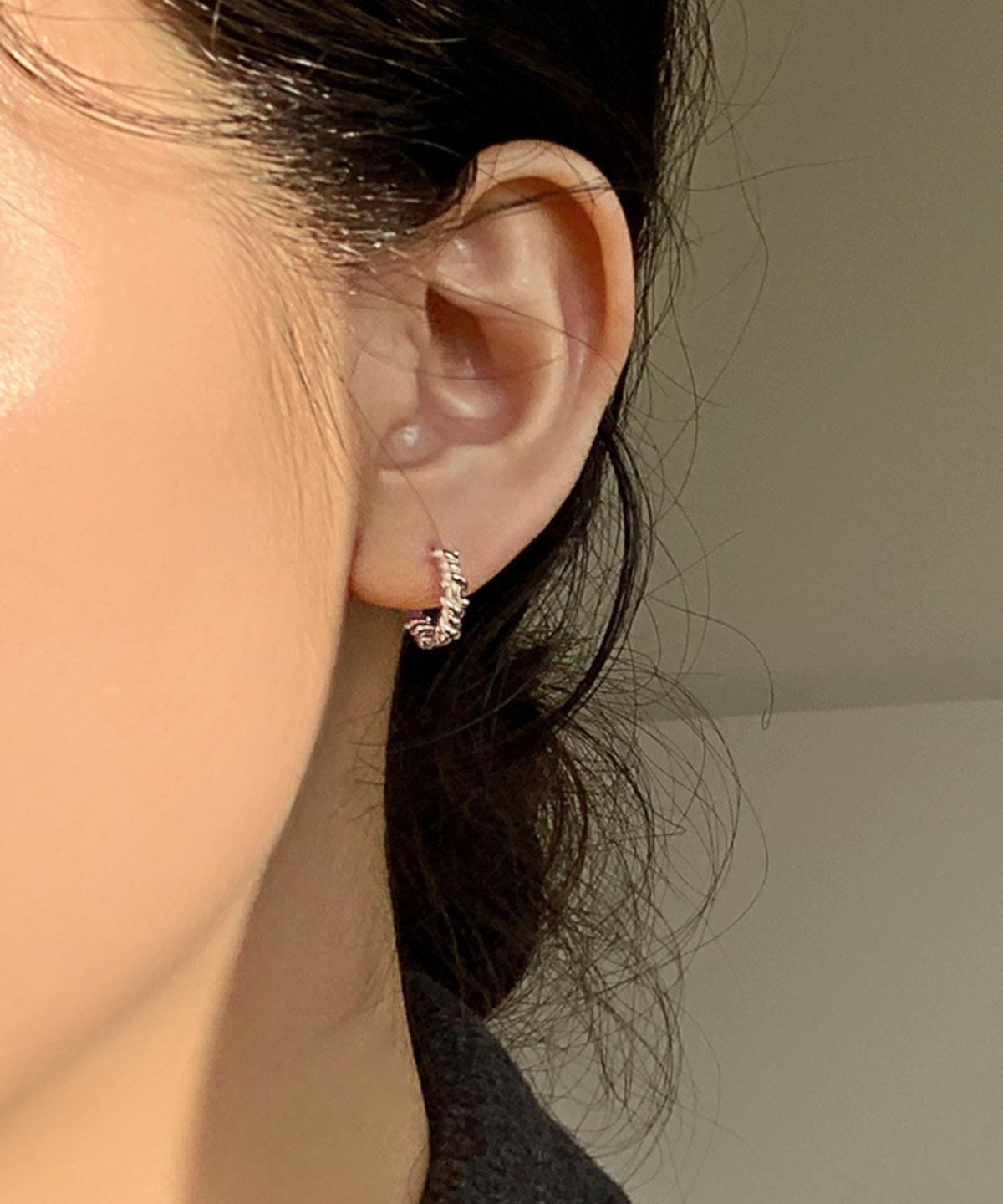 Twisted Rope Huggie Earrings