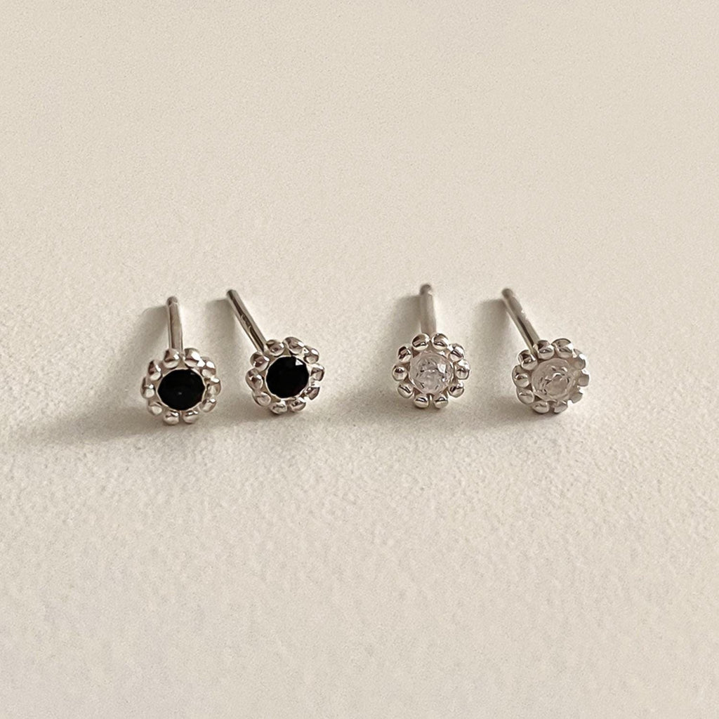 Mini Daisy CZ Stud Earrings