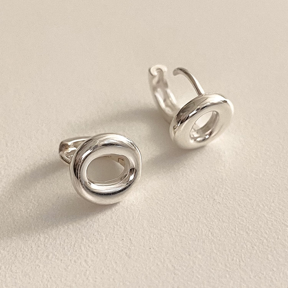 Chunky Donut Huggie Earrings