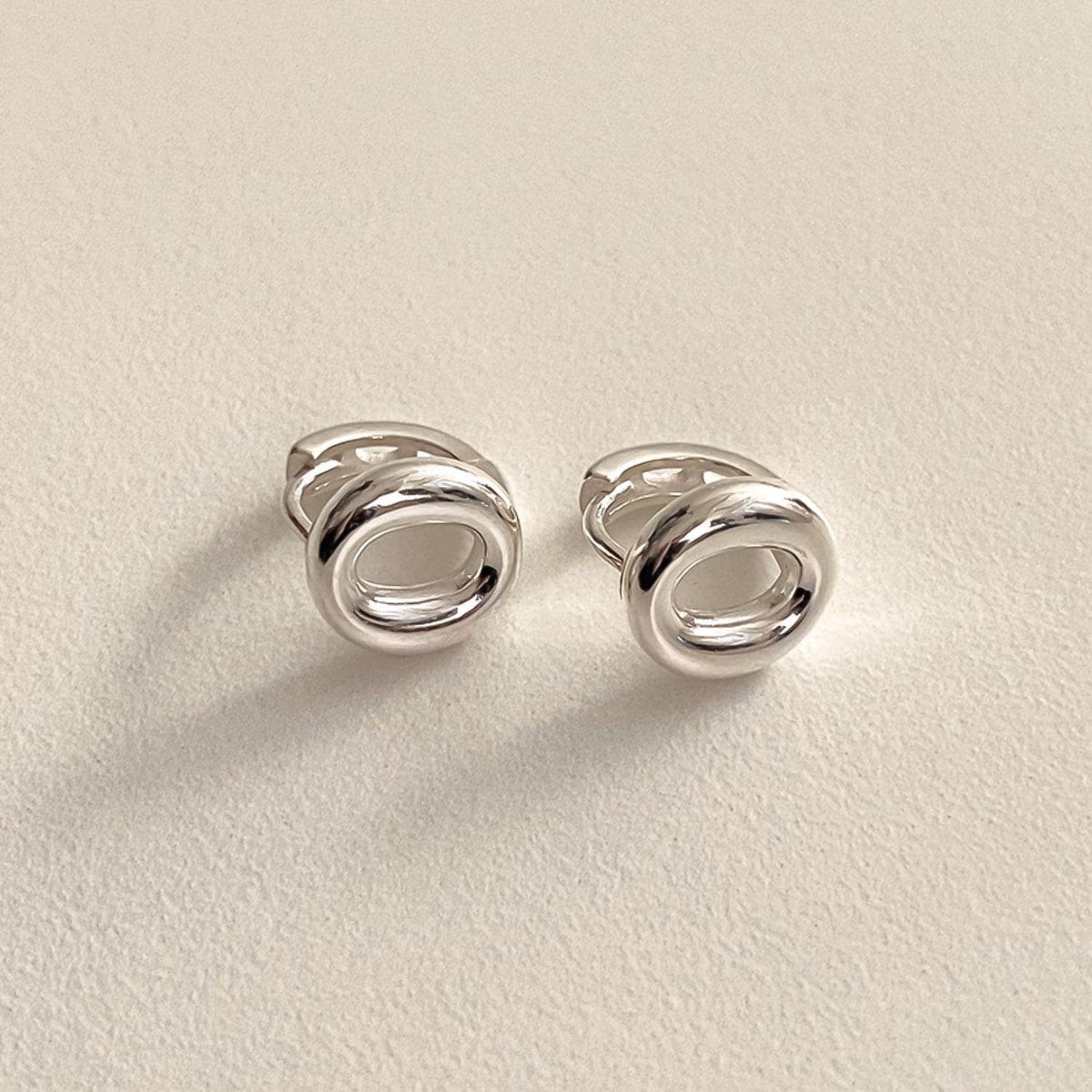 Chunky Donut Huggie Earrings