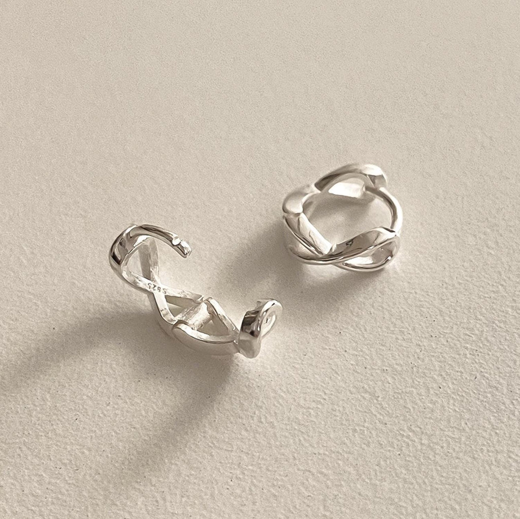 Sculptural Twisted Huggie Earrings
