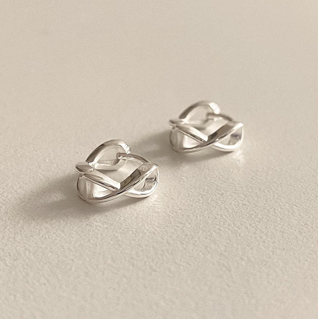 Sculptural Twisted Huggie Earrings