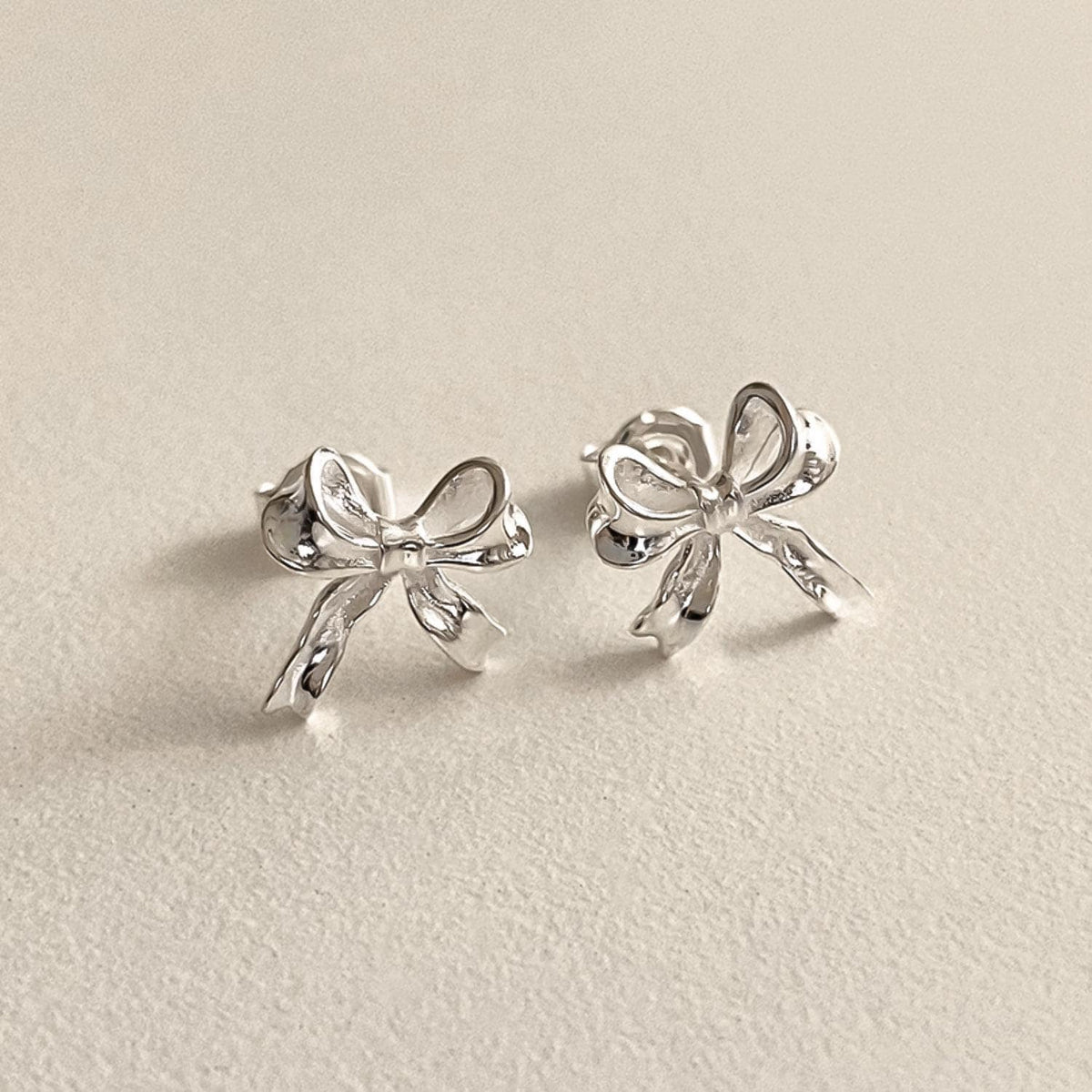 Ribbon Bow Stud Earrings