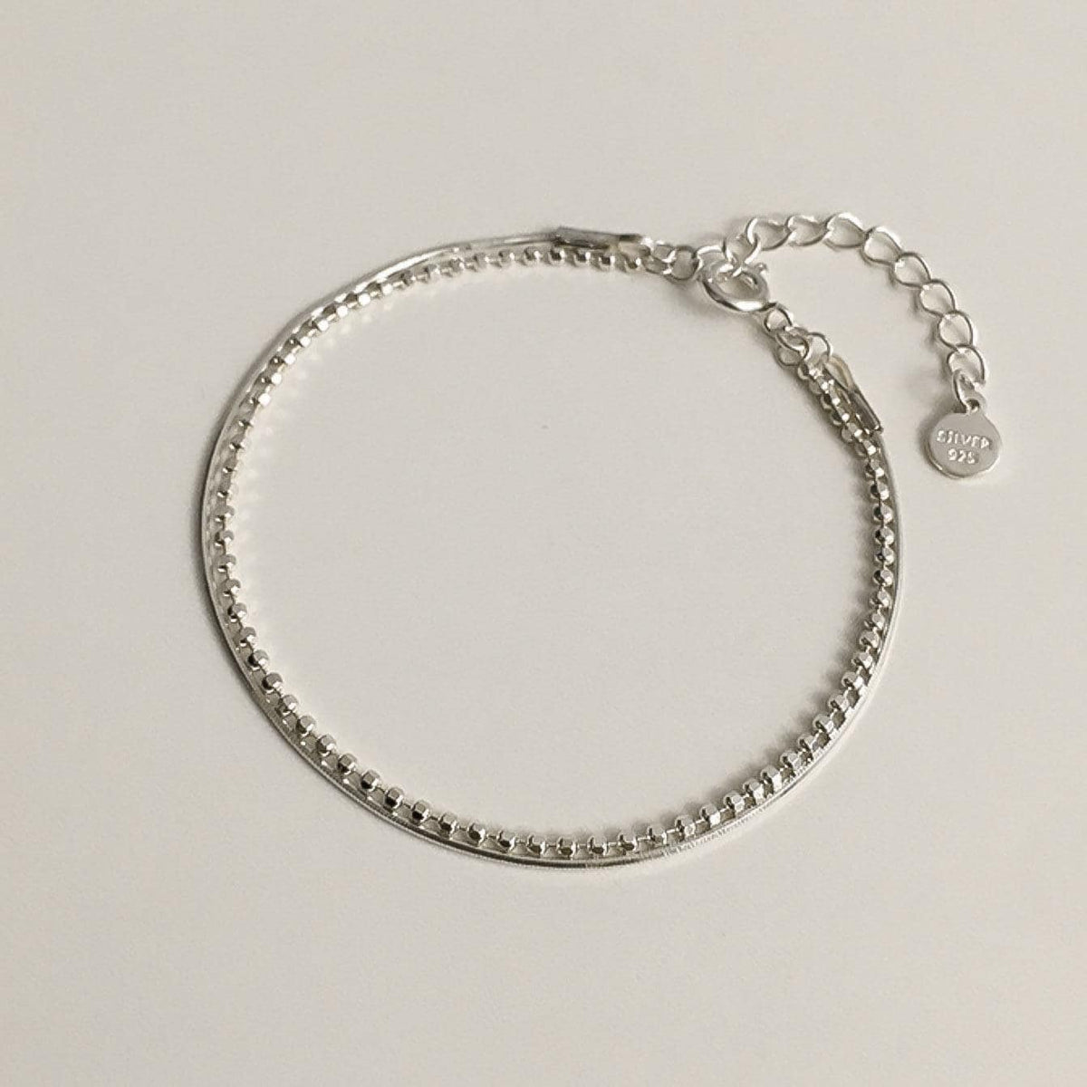 Snake & Box Bead Chain Bracelet