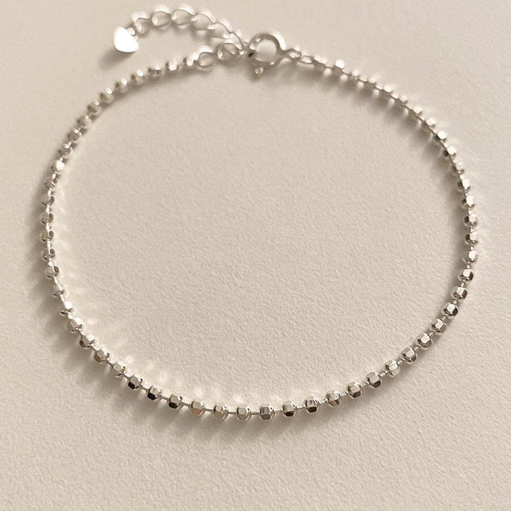 Faceted Box Bead Chain Bracelet
