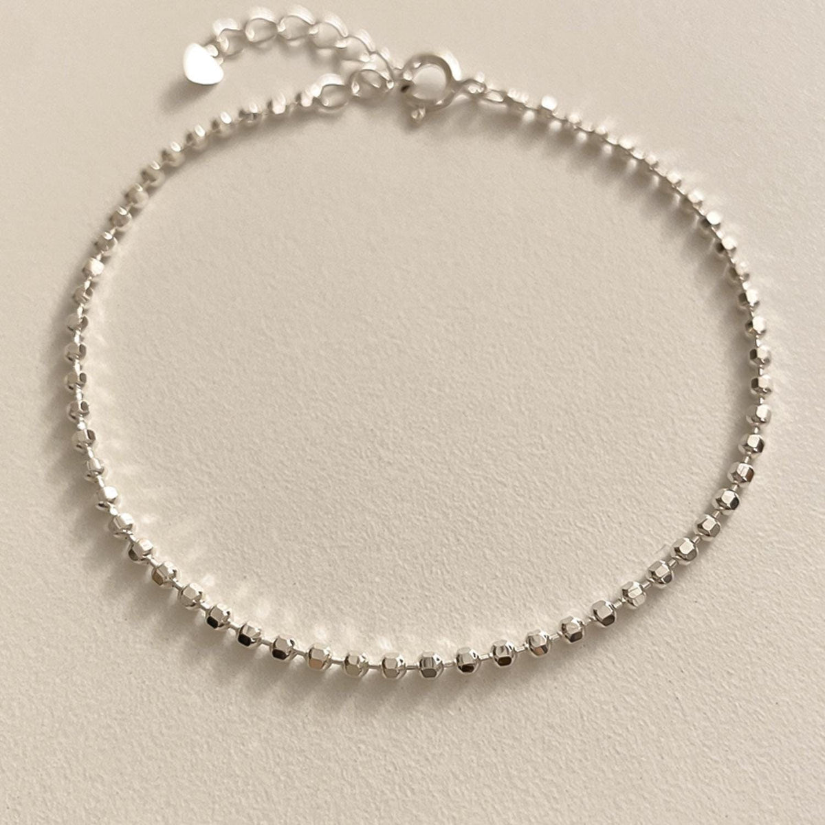 Faceted Box Bead Chain Bracelet